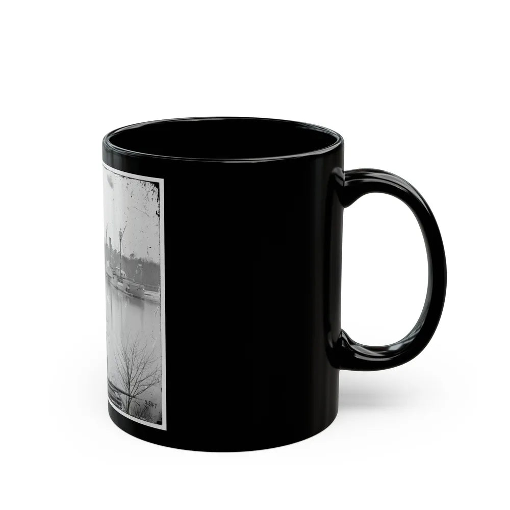 James River, Virginia. U.S. Gunboat Massasoit (U.S. Civil War) Black Coffee Mug-Go Mug Yourself