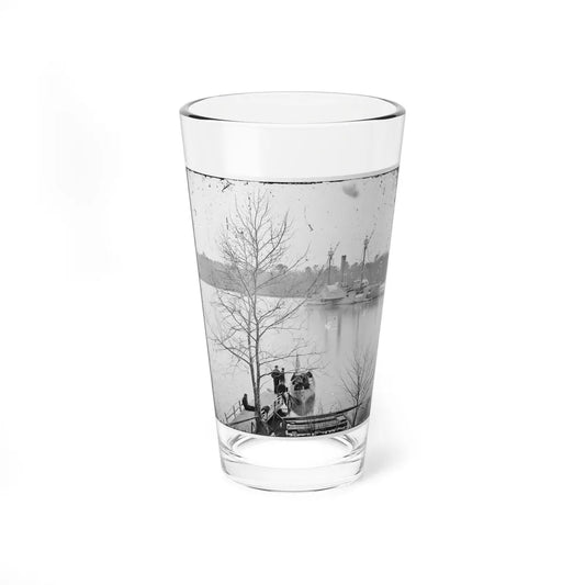 James River, Virginia. U.S. Gunboat Massasoit (U.S. Civil War) Pint Glass 16oz-16oz-Go Mug Yourself