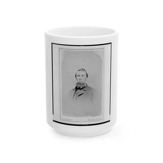 James S. Cassady, Captain, 7th West Virginia Cavalry, Head-And-Shoulders Portrait, Facing Front (U.S. Civil War) White Coffee Mug 15oz - Go Mug Yourself