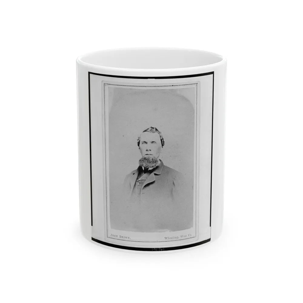 James S. Cassady, Captain, 7th West Virginia Cavalry, Head-And-Shoulders Portrait, Facing Front (U.S. Civil War) White Coffee Mug-11oz-Go Mug Yourself