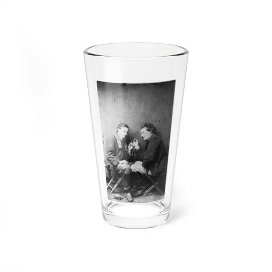 James Walker And Theodore Davis, Civil War Artists, Full-Length Portrait, Seated On Camp Stools, Facing Each Other (U.S. Civil War) Pint Glass 16oz-16oz-Go Mug Yourself