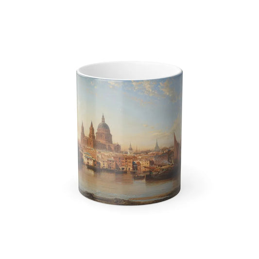 James Webb (1825-1895) St Pauls from the River - Oil on Canvas 1885 - Color Changing Mug 11oz 11oz - Go Mug Yourself