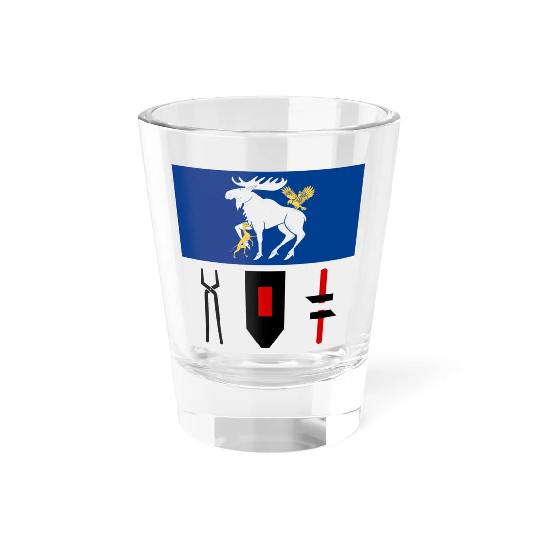 Jamtlands lan vapenflagga (Sweden) Shot Glass 1.5oz 1.5oz - Go Mug Yourself