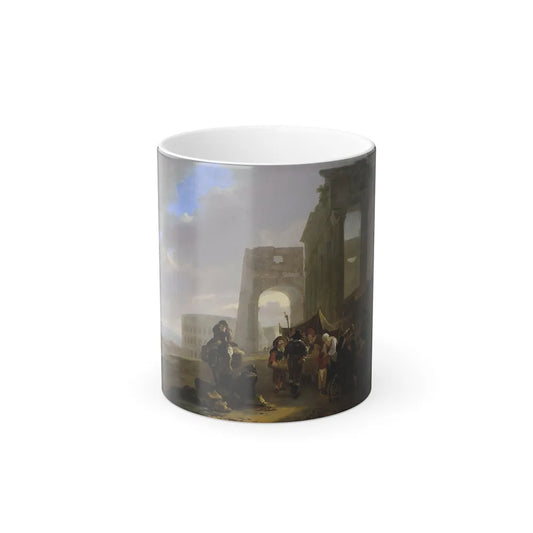 Jan Both (c1610-1652) People Scene from Roman Ruins - Oil on canvas - Color Changing Mug 11oz 11oz - Go Mug Yourself