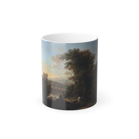 Jan Dirksz Both (1622-1652) Italianate Landscape with Travellers on a Road - c1650 - Color Changing Mug 11oz 11oz - Go Mug Yourself