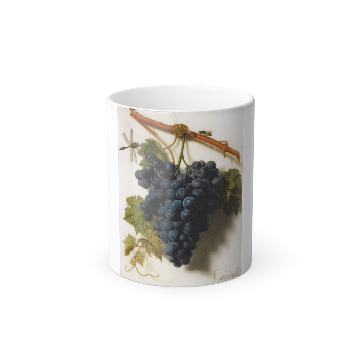 Jan Frans van Dael (1764-1840) Grappe de Raisins - Oil on Marble - Color Changing Mug 11oz-11oz-Go Mug Yourself