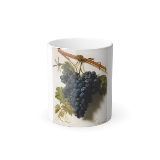 Jan Frans van Dael (1764-1840) Grappe de Raisins - Oil on Marble - Color Changing Mug 11oz-11oz-Go Mug Yourself