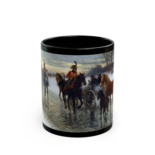 Jan van Chelminski (1851-1925) Napoleonic Campaign - Black Coffee Mug-11oz-Go Mug Yourself