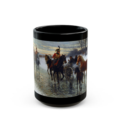 Jan van Chelminski (1851-1925) Napoleonic Campaign - Black Coffee Mug-15oz-Go Mug Yourself
