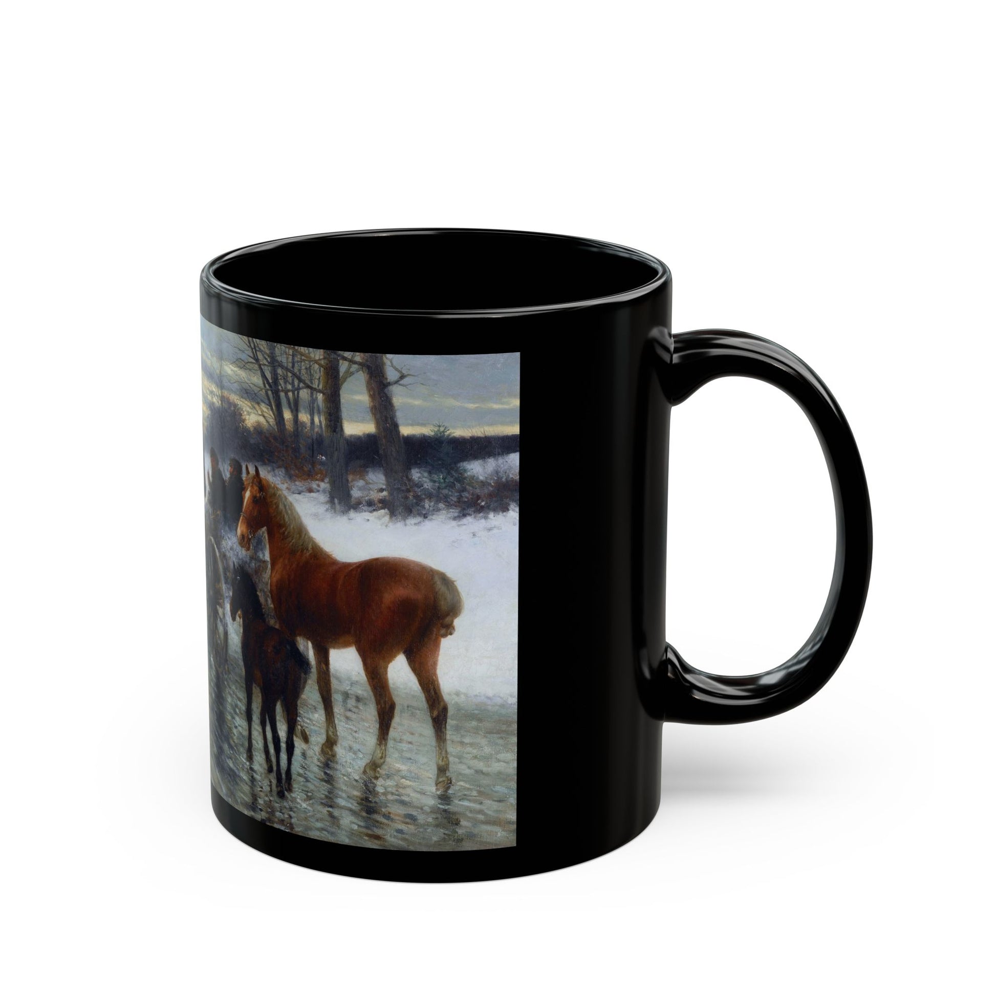 Jan van Chelminski (1851-1925) Napoleonic Campaign - Black Coffee Mug-Go Mug Yourself