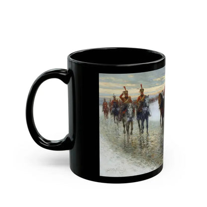 Jan van Chelminski (1851-1925) Napoleonic Campaign - Black Coffee Mug - Go Mug Yourself