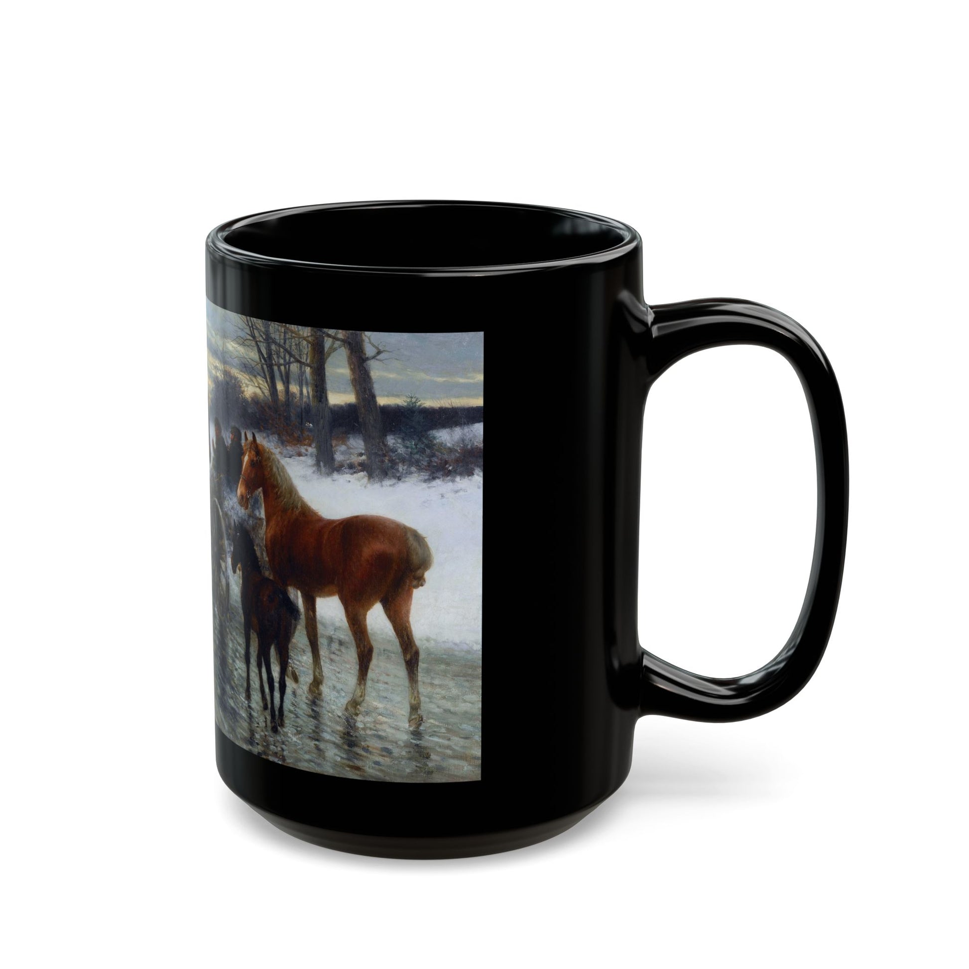 Jan van Chelminski (1851-1925) Napoleonic Campaign - Black Coffee Mug-Go Mug Yourself