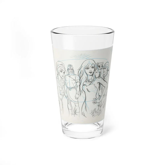 Jana of the Jungle Layout Drawings 1 (Hanna-Barbera, 1978) - Pint Glass 16oz-16oz-Go Mug Yourself