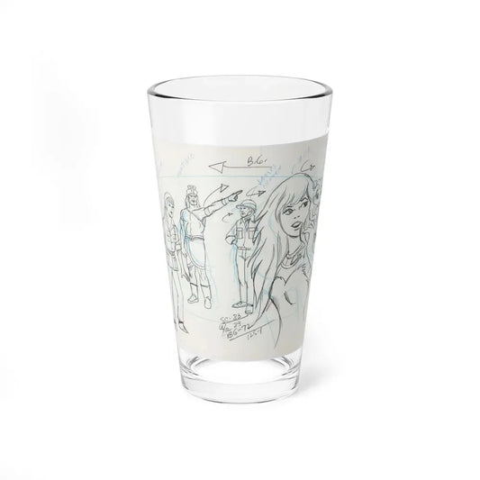 Jana of the Jungle Layout Drawings 2 (Hanna-Barbera, 1978) - Pint Glass 16oz 16oz - Go Mug Yourself