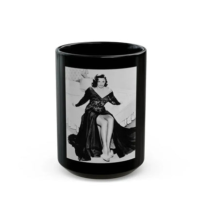 Jane Russell #06 (Vintage Female Icon) Black Coffee Mug 15oz - Go Mug Yourself