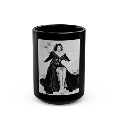 Jane Russell #06 (Vintage Female Icon) Black Coffee Mug 15oz - Go Mug Yourself