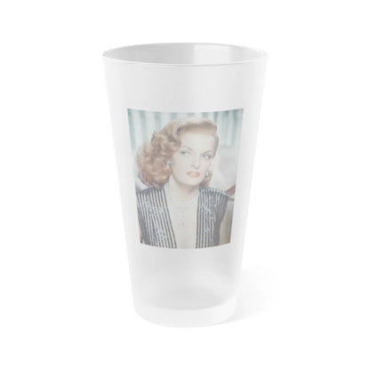 Jane Russell #10 (Vintage Female Icon) Frosted Pint Glass 16oz-16oz-Frosted-Go Mug Yourself