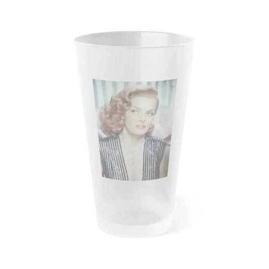 Jane Russell #10 (Vintage Female Icon) Frosted Pint Glass 16oz 16oz Frosted - Go Mug Yourself