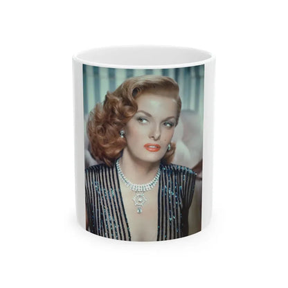 Jane Russell #10 (Vintage Female Icon) White Coffee Mug 11oz - Go Mug Yourself
