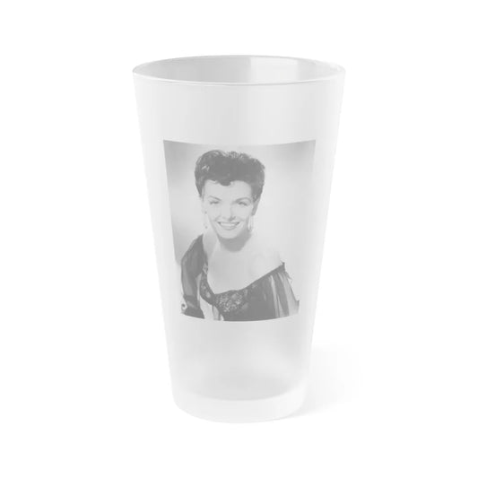 Jane Russell #110 (Vintage Female Icon) Frosted Pint Glass 16oz-16oz-Frosted-Go Mug Yourself