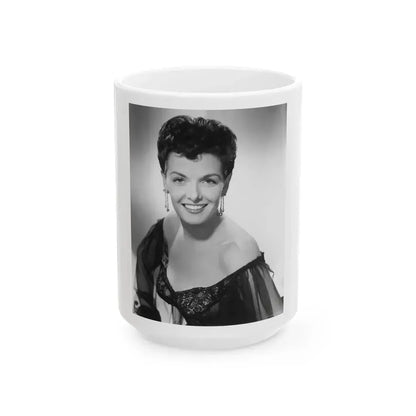 Jane Russell #110 (Vintage Female Icon) White Coffee Mug 15oz - Go Mug Yourself