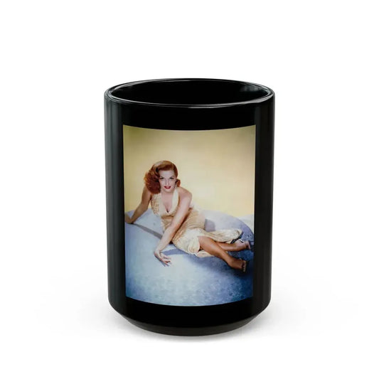 Jane Russell #113 (Vintage Female Icon) Black Coffee Mug 15oz - Go Mug Yourself