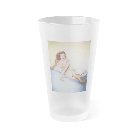 Jane Russell #113 (Vintage Female Icon) Frosted Pint Glass 16oz-16oz-Frosted-Go Mug Yourself