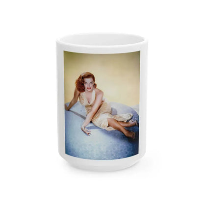 Jane Russell #113 (Vintage Female Icon) White Coffee Mug 15oz - Go Mug Yourself