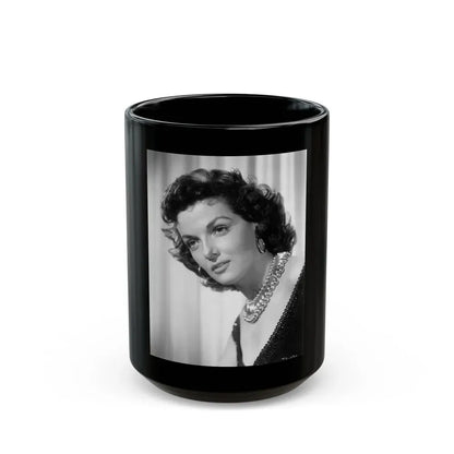 Jane Russell #125 (Vintage Female Icon) Black Coffee Mug 15oz - Go Mug Yourself