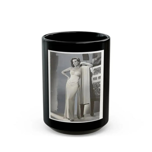 Jane Russell #133 (Vintage Female Icon) Black Coffee Mug 15oz - Go Mug Yourself