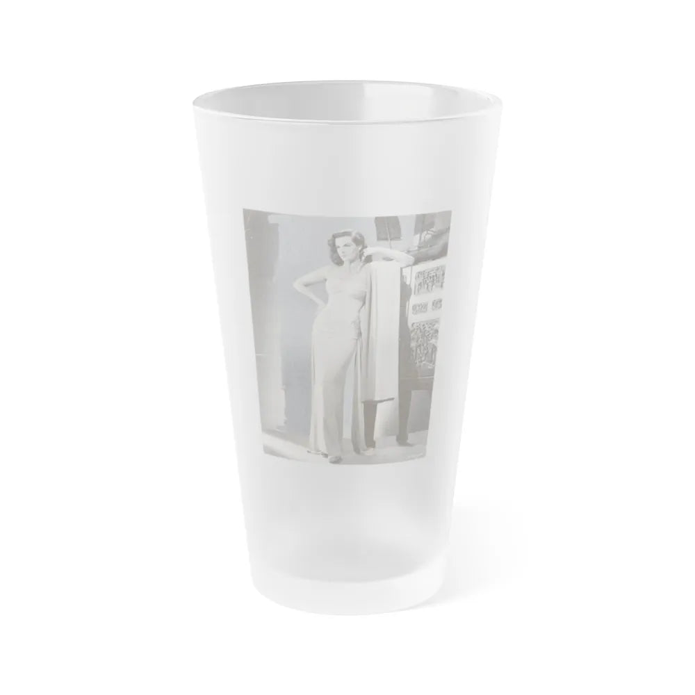 Jane Russell #133 (Vintage Female Icon) Frosted Pint Glass 16oz-16oz-Frosted-Go Mug Yourself