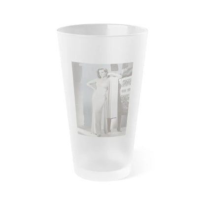 Jane Russell #133 (Vintage Female Icon) Frosted Pint Glass 16oz-16oz-Frosted-Go Mug Yourself