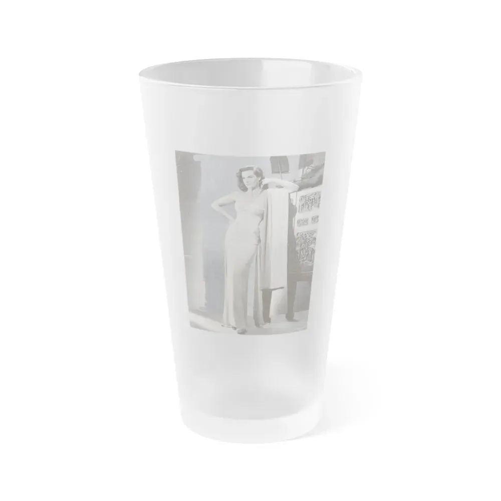 Jane Russell #133 (Vintage Female Icon) Frosted Pint Glass 16oz 16oz Frosted - Go Mug Yourself