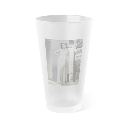 Jane Russell #133 (Vintage Female Icon) Frosted Pint Glass 16oz 16oz Frosted - Go Mug Yourself