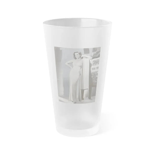 Jane Russell #133 (Vintage Female Icon) Frosted Pint Glass 16oz 16oz Frosted - Go Mug Yourself