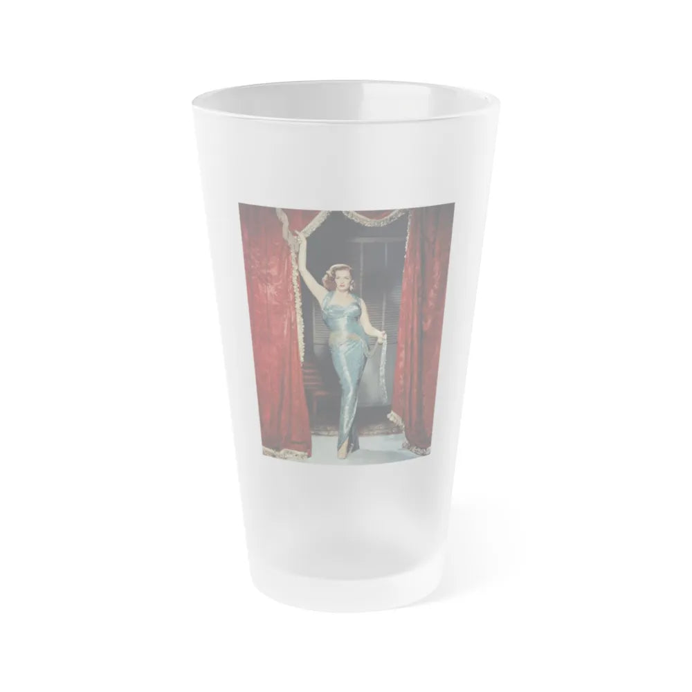 Jane Russell #135 (Vintage Female Icon) Frosted Pint Glass 16oz-16oz-Frosted-Go Mug Yourself