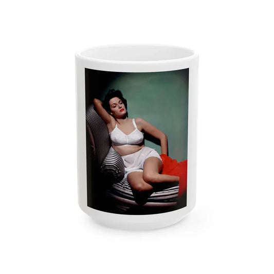 Jane Russell #139 1 (Vintage Female Icon) White Coffee Mug 15oz - Go Mug Yourself