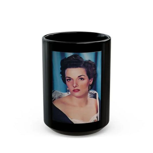 Jane Russell #139 (Vintage Female Icon) Black Coffee Mug 15oz - Go Mug Yourself