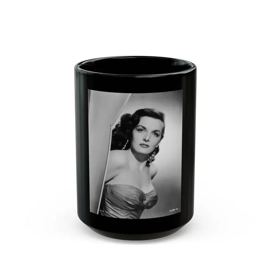 Jane Russell #142 (Vintage Female Icon) Black Coffee Mug 15oz - Go Mug Yourself