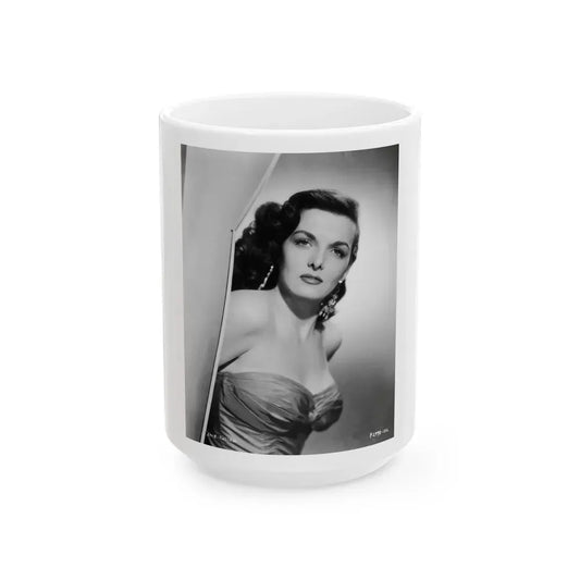 Jane Russell #142 (Vintage Female Icon) White Coffee Mug 15oz - Go Mug Yourself