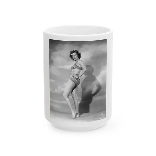 Jane Russell #143 (Vintage Female Icon) White Coffee Mug 15oz - Go Mug Yourself
