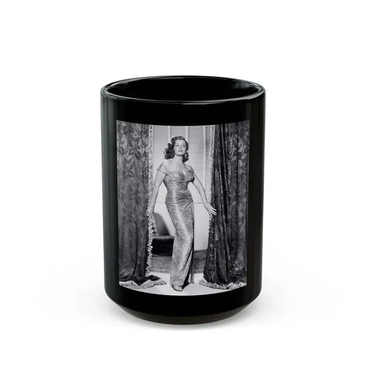 Jane Russell #145 (Vintage Female Icon) Black Coffee Mug 15oz - Go Mug Yourself