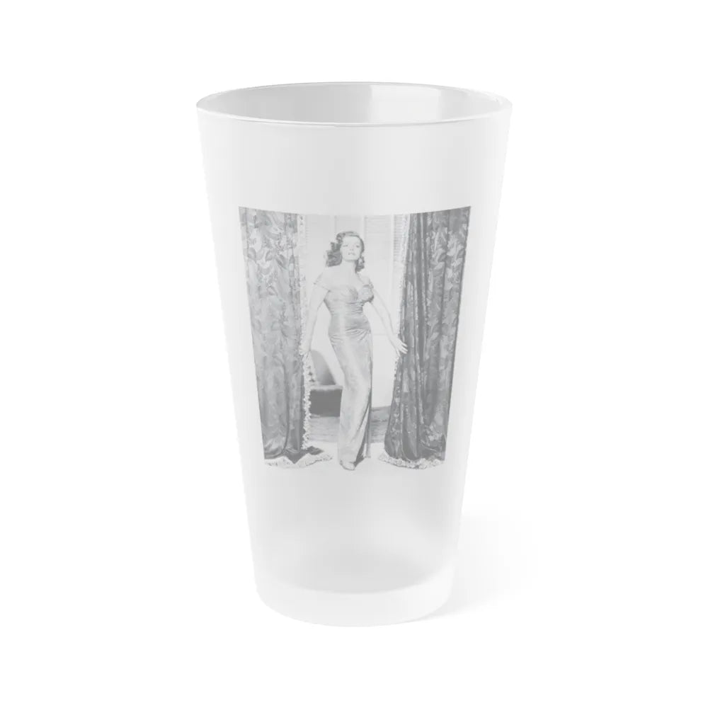 Jane Russell #145 (Vintage Female Icon) Frosted Pint Glass 16oz-16oz-Frosted-Go Mug Yourself