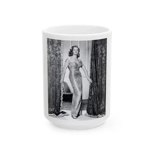Jane Russell #145 (Vintage Female Icon) White Coffee Mug 15oz - Go Mug Yourself