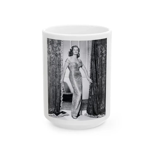 Jane Russell #145 (Vintage Female Icon) White Coffee Mug 15oz - Go Mug Yourself