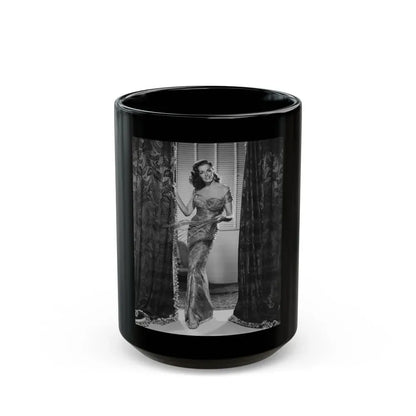 Jane Russell #146 (Vintage Female Icon) Black Coffee Mug 15oz - Go Mug Yourself