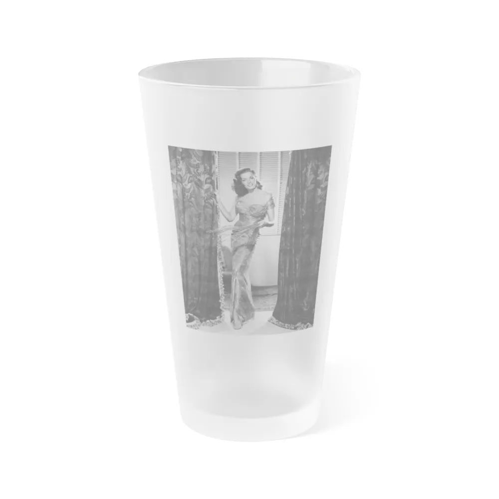 Jane Russell #146 (Vintage Female Icon) Frosted Pint Glass 16oz-16oz-Frosted-Go Mug Yourself