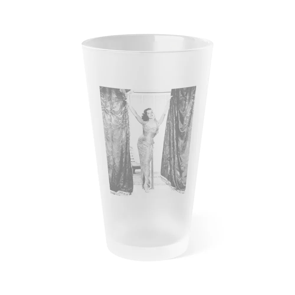 Jane Russell #147 (Vintage Female Icon) Frosted Pint Glass 16oz-16oz-Frosted-Go Mug Yourself