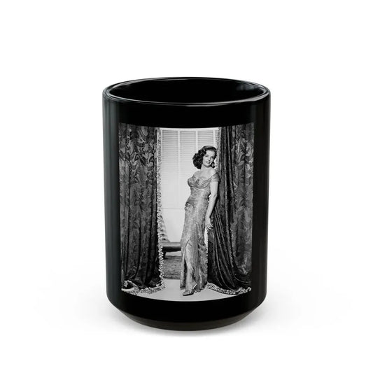 Jane Russell #148 (Vintage Female Icon) Black Coffee Mug 15oz - Go Mug Yourself