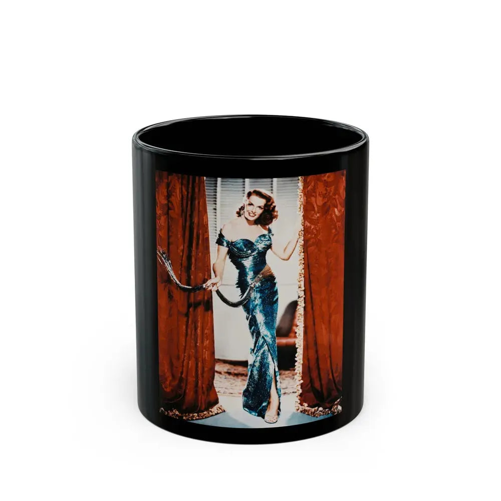 Jane Russell #149 (Vintage Female Icon) Black Coffee Mug 11oz - Go Mug Yourself